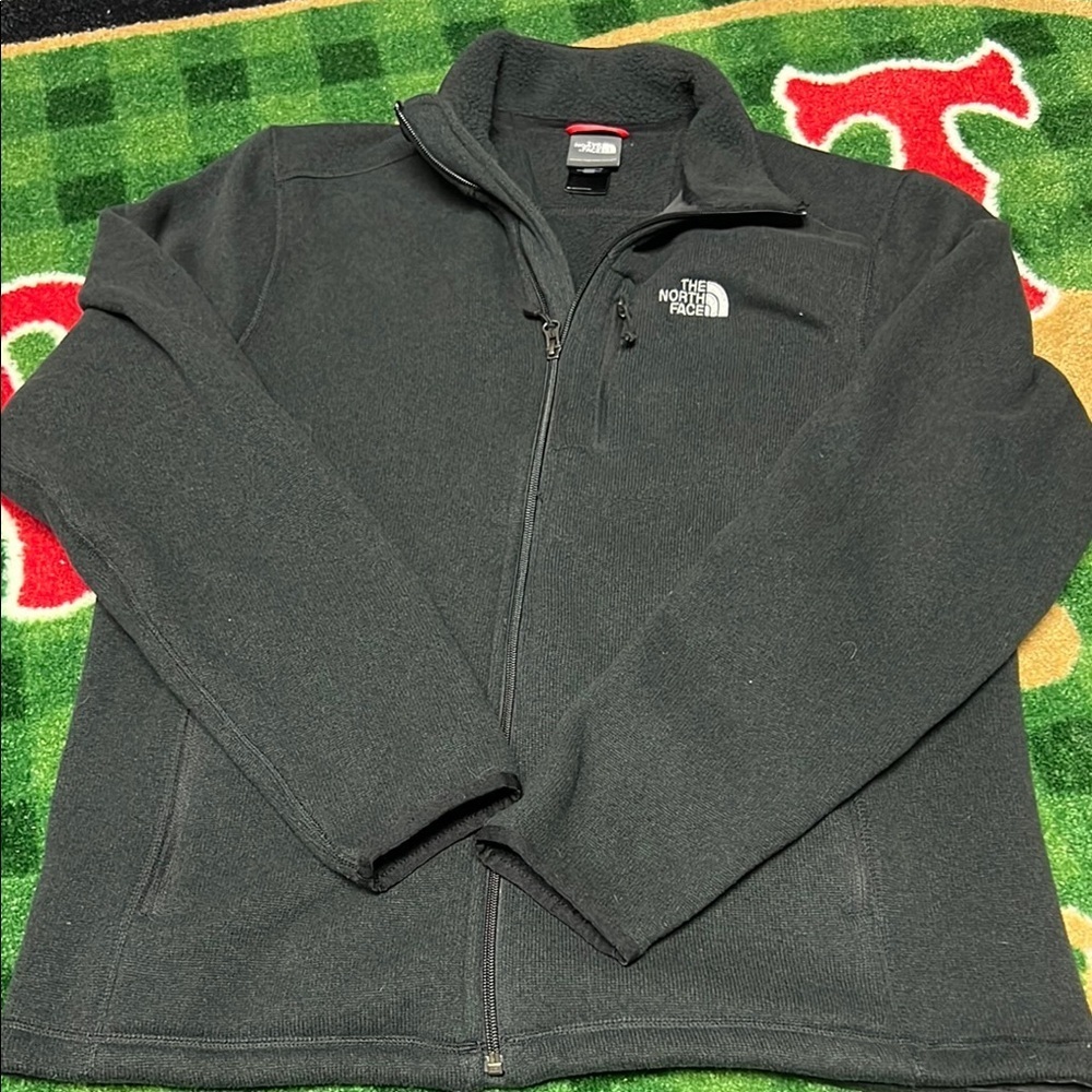 Men’s The North Face Midweight Full Zip Fleece Sweater Jacket Black - Size Large